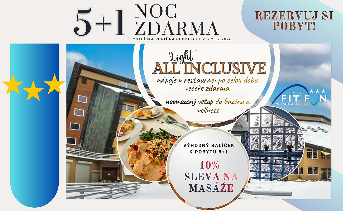 Únorová AKCE 5+1 NOC ZDARMA